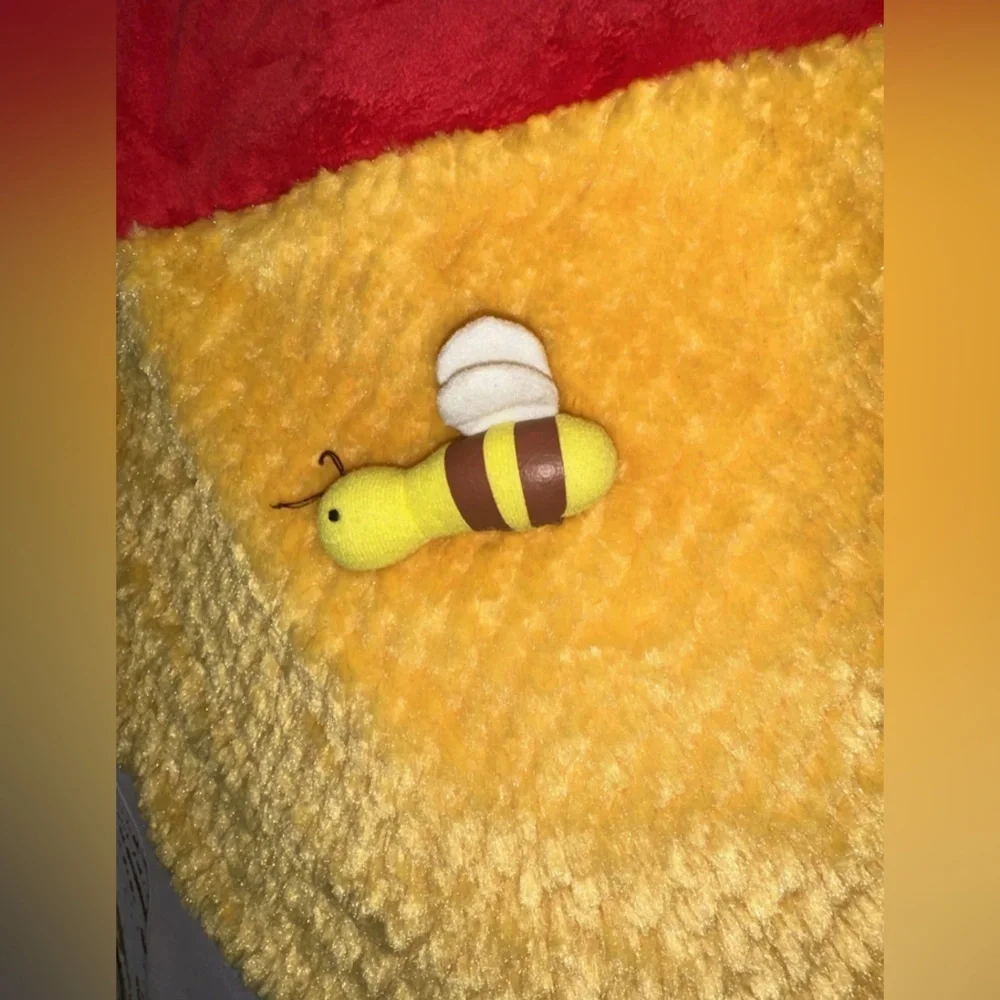 NEW Winnie the Pooh Plush Dog Outfit with Cute Honey Bee on the back Side